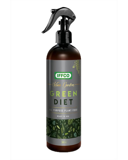 IFFCO Urban Gardens - Green Diet - 1 Kg - Organic Plant Food For Potted Indoor & Outdoor plants, Balanced Macro & Micro Nutrients, Slow-Release Granules
