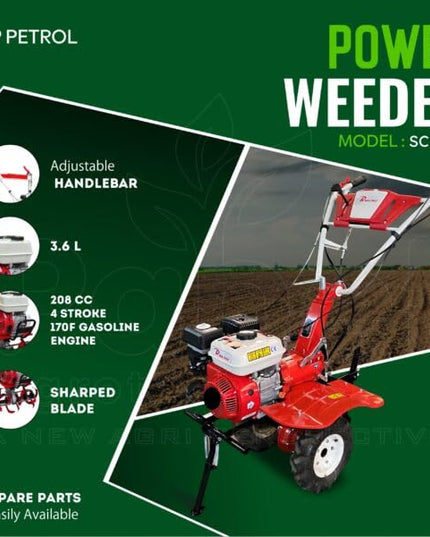 SC 1000 Riga Italy 7 HP Power Weeder with 4 Stroke Engine and 3.6 L Fuel Tank Capacity