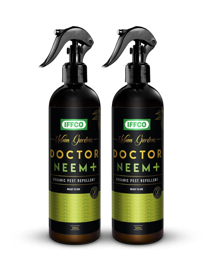 IFFCO Urban Gardens - Doctor Neem+ - 500ml – Mealy Bug & Fungus Repellent Spray - 3in1 Action of Neem, Pongamia, Lemongrass Oil - 100% Organic, Ready to Use for Indoor & Outdoor plants