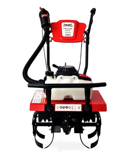 BALWAAN Krishi BW-25 Mini Tiller 63 cc 2 Stroke Petrol Engine Blades are Made of high Carbon Steel for Cultivating & Mixing and Helping to Prepare Soil for Planting & Weeding Free 500ml Engine Oil