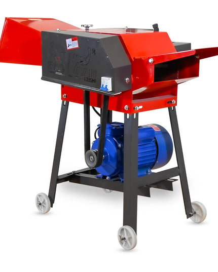 BALWAAN Krishi Chaff Cutter CH-120 with 2HP Motor, Comes with 4 Pieces Blade and RPM is 1440 | Suitable for Cutting up Straw or Hay for Fodder into Small Pieces Use for Small Dairy Farming