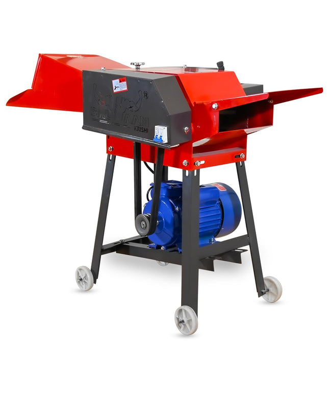 BALWAAN Krishi Chaff Cutter CH-120 with 2HP Motor, Comes with 4 Pieces Blade and RPM is 1440 | Suitable for Cutting up Straw or Hay for Fodder into Small Pieces Use for Small Dairy Farming