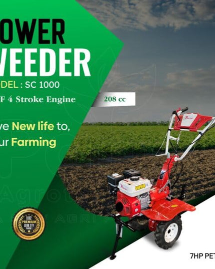 SC 1000 Riga Italy 7 HP Power Weeder with 4 Stroke Engine and 3.6 L Fuel Tank Capacity