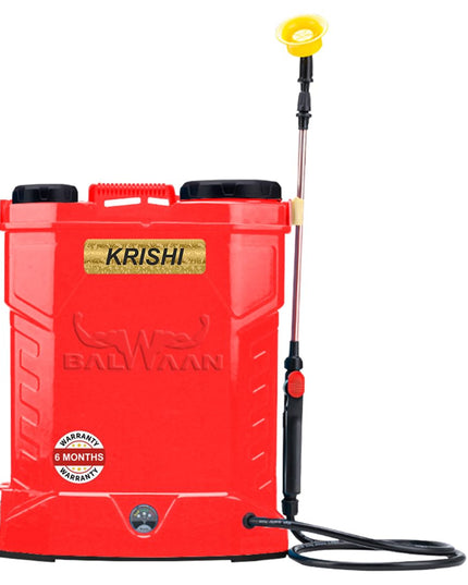 BALWAAN Krishi BS-21 Battery and Manual 2 in 1 Knapsack Sprayer 12 Volts x 8 Ampere | 18 litres Tank Capacity | High Pressure Sprayer | Suitable for Spraying