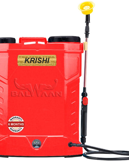 BALWAAN Krishi BS-21 Battery and Manual 2 in 1 Knapsack Sprayer 12 Volts x 8 Ampere | 18 litres Tank Capacity | High Pressure Sprayer | Suitable for Spraying