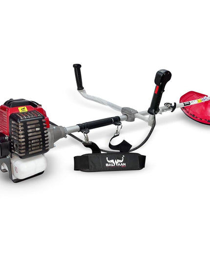 Balwaan Krishi BX-52 Brush Cutter 2 Stroke Side Pack Machine 52cc Extra Power Torque Engine|80T, 3T Blade, Tap n Go for Agriculture, Gardening, Lawn Grass Trimming Eco Series Free 500ml Engine Oil