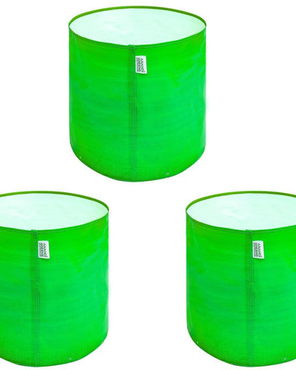 Anandi Green's Premium HDPE Uv Protected 260 GSM Round Shaped Green Colour Plants Grow Bags Suitable for Terrace and Vegetable Gardening 12x12 Inch Pack of 5 Grow Bags