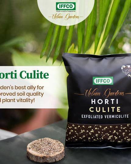 IFFCO Urban Gardens - HortiCulite - 450gm - Exfoliated Vermiculite for Plants, Hydroponics - Organic Lightweight Amendment to Soil/Potting Mix, to Improve Aeration & Water Retention