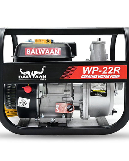 Balwaan Krishi WP-22R Water Pump 2 Inch Outlet | 7 HP Powerful Petrol Engine 4 Stroke | For Irrigation, Water Supply, Sewage Movement and Draining Agriculture Farming | Get 1-litre Engine Oil