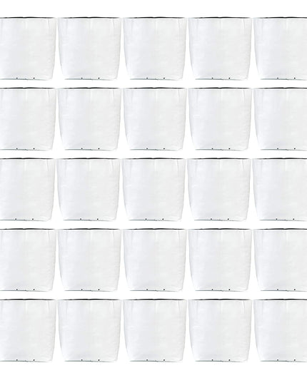 Anandi Green's White Color UV Protected Double Layer Poly Plastic Grow Bag for Home Garden Terrace Gardening Kitchen Gardening (Pack of 6 28x28x50 CM)