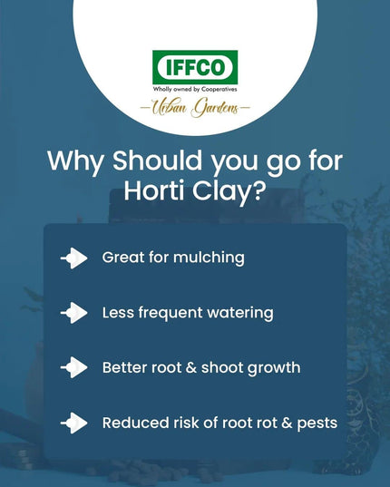 IFFCO Urban Gardens – Horti Clay 1.8Kg / 6Litre – LECA Hydroton Clay Balls – Size: 8-15mm – Multiple Applications: Hydroponics, Aeroponics, Aquaponics, Indoor and Outdoor Pots and Garden Beds