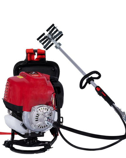 BALWAAN Krishi BX-35B Crop Cutter 35 cc 4 Stroke Backpack Brush Cutter Machine Petrol Operated with Heavy Duty 40 Teeth, 3T and Tap & go Blades and 500ml Engine Oil for Agriculture & Gardening