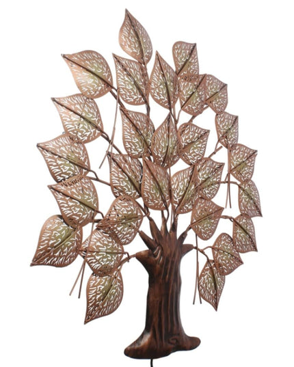 HANSART Special Pan Tree Metal Wall Art with Led For Living Room, Bedroom (30 x 30 Inches)