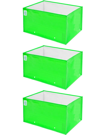 Anandi Green's Premium HDPE UV Protected 260 GSM Square Shaped Green Colour Plants Grow Bags Suitable for Terrace and Vegetable Gardening (Pack of 5, 24X12X9 INCH)