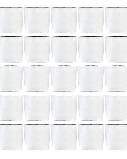 Anandi Green's White Color UV Protected Double Layer Poly Plastic Grow Bag for Home Garden Terrace Gardening Kitchen Gardening (Pack of 6 28x28x50 CM)
