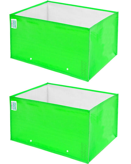 Anandi Green's Premium HDPE UV Protected 260 GSM Square Shaped Green Colour Plants Grow Bags Suitable for Terrace and Vegetable Gardening (Pack of 5, 24X12X9 INCH)
