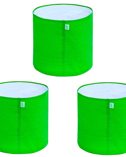 Anandi Green's Premium HDPE Uv Protected 260 GSM Round Shaped Green Colour Plants Grow Bags Suitable for Terrace and Vegetable Gardening 12x12 Inch Pack of 5 Grow Bags