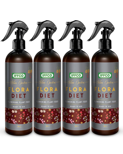 IFFCO Urban Gardens - Flora Diet - 1 Kg - Plant Food For Flower Boost in Plants - Balanced Macro Micro Nutrients & Growth Hormones for Rose, Jasmine etc - Slow Release Granules