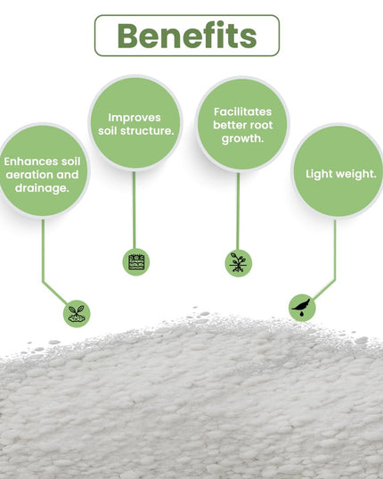 IFFCO Urban Gardens - Perlite 450 gm – Enhance Drainage & Aeration – Used for Plants, Hydroponics, Succulents, Seed Germination, and in Potting Mix.