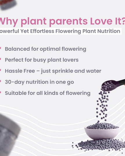 IFFCO Urban Gardens - Flora Diet - 1 Kg - Plant Food For Flower Boost in Plants - Balanced Macro Micro Nutrients & Growth Hormones for Rose, Jasmine etc - Slow Release Granules