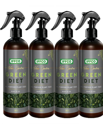 IFFCO Urban Gardens - Green Diet - 1 Kg - Organic Plant Food For Potted Indoor & Outdoor plants, Balanced Macro & Micro Nutrients, Slow-Release Granules