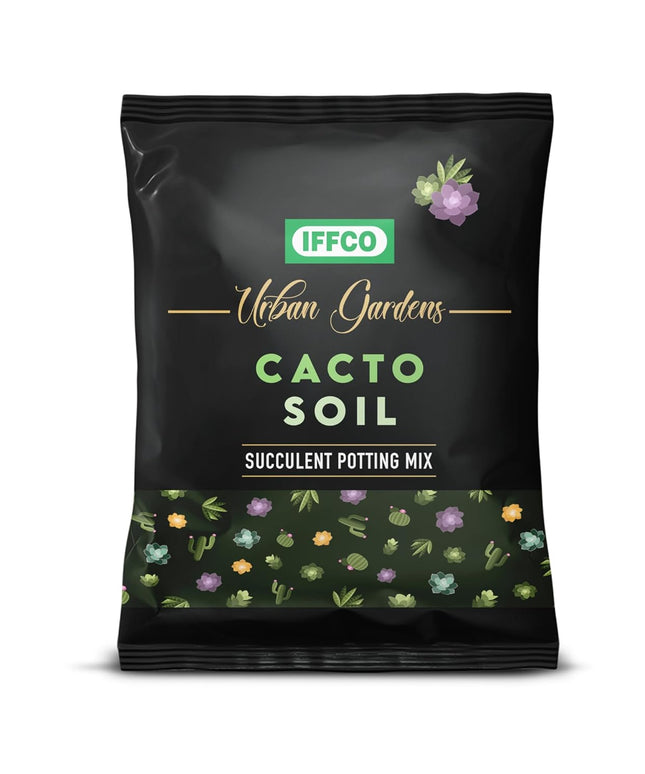 IFFCO Urban Gardens - Cacto Soil 5 Kg - Organic Succulent Potting Soil Mix - Promotes Aeration & Water Retention - 100% Natural with Added Nutrients Succulents & Cactus