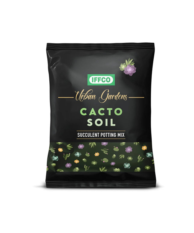 IFFCO Urban Gardens - Cacto Soil 5 Kg - Organic Succulent Potting Soil Mix - Promotes Aeration & Water Retention - 100% Natural with Added Nutrients Succulents & Cactus