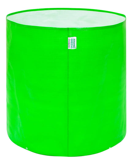 Anandi Green's Premium HDPE Uv Protected 260 GSM Round Shaped Green Colour Plants Grow Bags Suitable for Terrace and Vegetable Gardening 12x12 Inch Pack of 5 Grow Bags