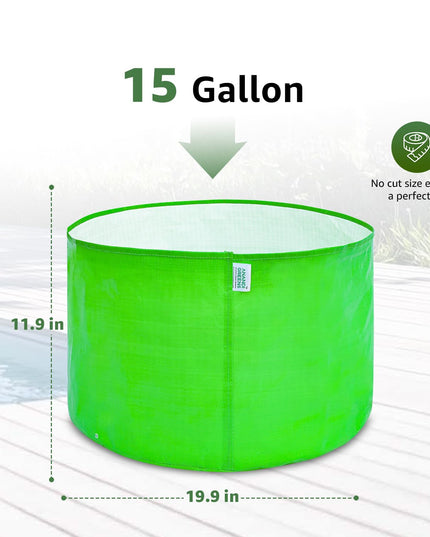 Anandi Green's Premium HDPE Uv Protected 260 GSM Round Shaped Green Colour Plants Grow Bags Suitable for Terrace and Vegetable Gardening 12x12 Inch Pack of 5 Grow Bags