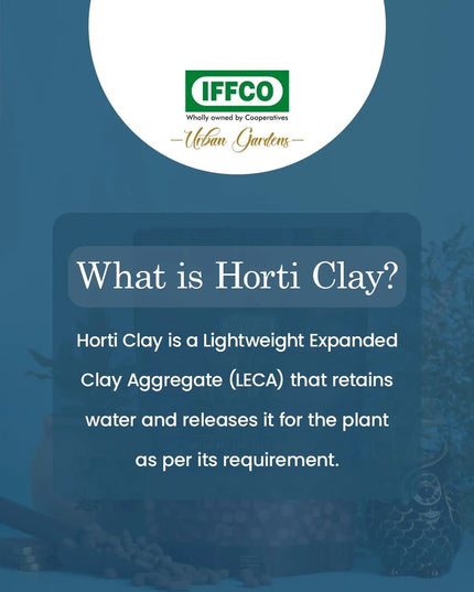 IFFCO Urban Gardens – Horti Clay 1.8Kg / 6Litre – LECA Hydroton Clay Balls – Size: 8-15mm – Multiple Applications: Hydroponics, Aeroponics, Aquaponics, Indoor and Outdoor Pots and Garden Beds