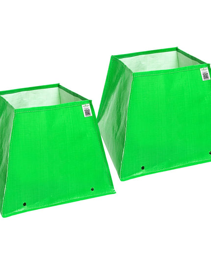 Anandi Green's Premium HDPE UV Protected 260 GSM Square Shaped Green Colour Plants Grow Bags Suitable for Terrace and Vegetable Gardening (Pack of 5, 24X12X9 INCH)