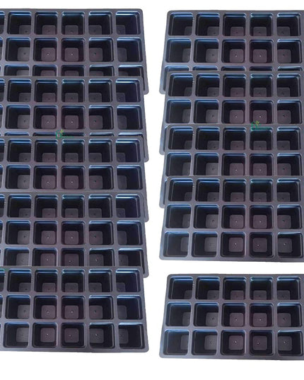 Seedling Tray for Plants, Reusable Germination Tray, Nursery Trays for Seedling, Sapling, Seed Starter & Growing Tray, 50 Cells Set of 10