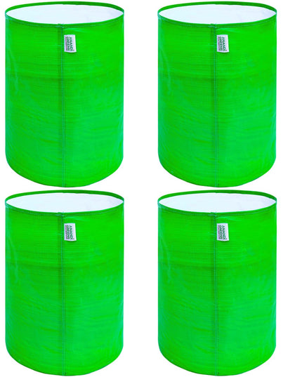 Anandi Green's Premium HDPE Uv Protected 260 GSM Round Shaped Green Colour Plants Grow Bags Suitable for Terrace and Vegetable Gardening 12x12 Inch Pack of 5 Grow Bags
