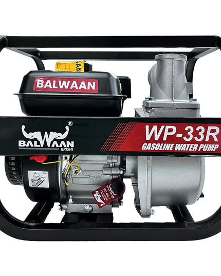 Balwaan Krishi WP-22R Water Pump 2 Inch Outlet | 7 HP Powerful Petrol Engine 4 Stroke | For Irrigation, Water Supply, Sewage Movement and Draining Agriculture Farming | Get 1-litre Engine Oil