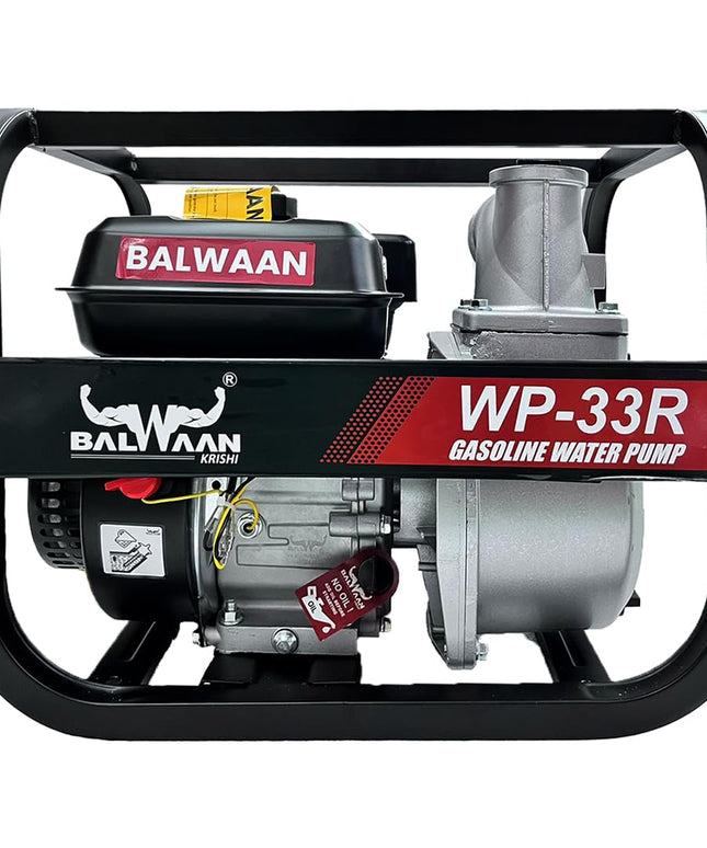 Balwaan Krishi WP-22R Water Pump 2 Inch Outlet | 7 HP Powerful Petrol Engine 4 Stroke | For Irrigation, Water Supply, Sewage Movement and Draining Agriculture Farming | Get 1-litre Engine Oil