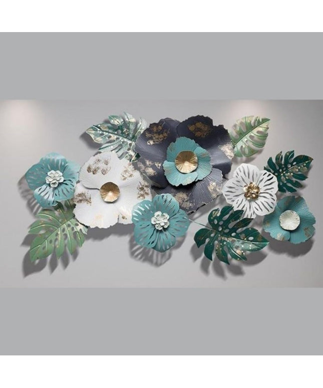 HANSART Floral Metal Wall Art Sculpture for Home Decor, Metal Wall Hanging for Living Room, Dining Room, Bedroom, Dining Room