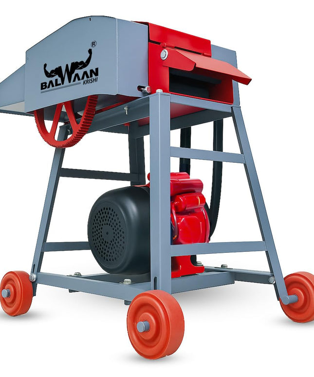 BALWAAN Krishi Chaff Cutter CH-120 with 2HP Motor, Comes with 4 Pieces Blade and RPM is 1440 | Suitable for Cutting up Straw or Hay for Fodder into Small Pieces Use for Small Dairy Farming