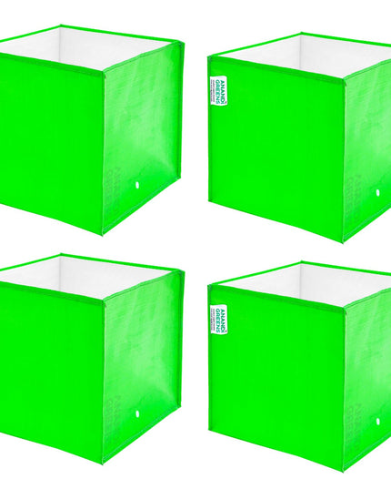Anandi Green's Premium HDPE UV Protected 260 GSM Square Shaped Green Colour Plants Grow Bags Suitable for Terrace and Vegetable Gardening (Pack of 5, 24X12X9 INCH)