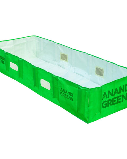 Anandi Green's 6X3X2 Feet 450 GSM Green Color HDPE UV Stabilize Imported Vergin Fabric Agro Vermi Compost Making Bed Compost Bed