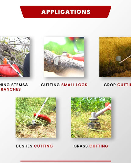 BALWAAN Krishi BX-35B Crop Cutter 35 cc 4 Stroke Backpack Brush Cutter Machine Petrol Operated with Heavy Duty 40 Teeth, 3T and Tap & go Blades and 500ml Engine Oil for Agriculture & Gardening
