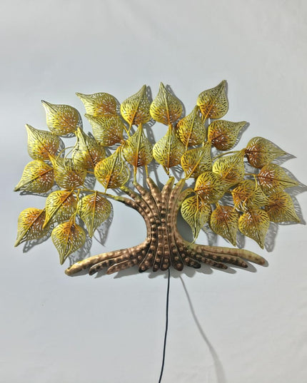 HANSART Lighted Metal Wall Tree Art, Wall Decor Tree with Lights for Living Room, Bedroom and More (36 x 24 Inches)
