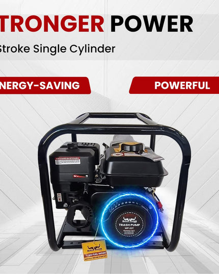 Balwaan Krishi WP-22R Water Pump 2 Inch Outlet | 7 HP Powerful Petrol Engine 4 Stroke | For Irrigation, Water Supply, Sewage Movement and Draining Agriculture Farming | Get 1-litre Engine Oil
