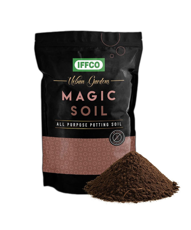 IFFCO Urban Gardens - Potting Soil Mix 20kg - Made with Export Quality Cocopeat with Added Organic Manure, Perlite & Nutrients - Ready to use Soil for Home Garden - Now Available in Single Pack