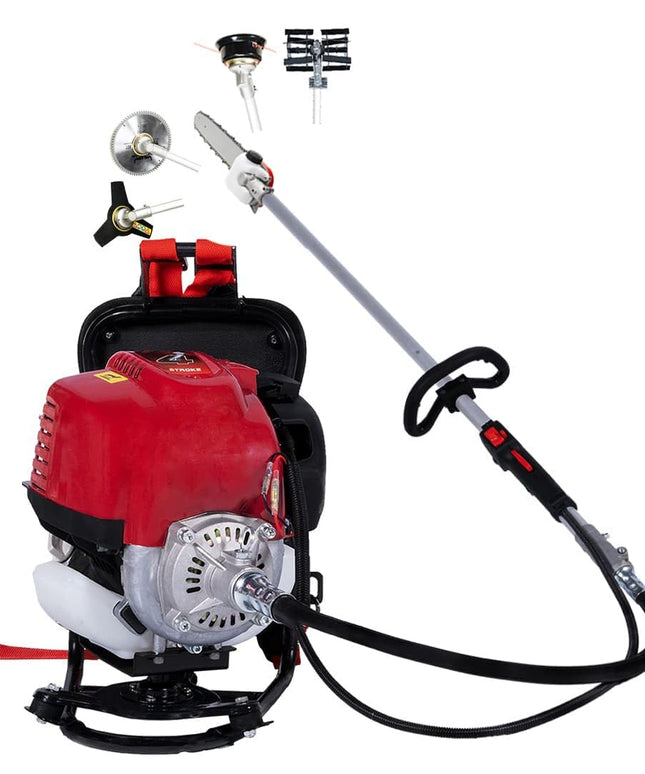 BALWAAN Krishi BX-35B Crop Cutter 35 cc 4 Stroke Backpack Brush Cutter Machine Petrol Operated with Heavy Duty 40 Teeth, 3T and Tap & go Blades and 500ml Engine Oil for Agriculture & Gardening