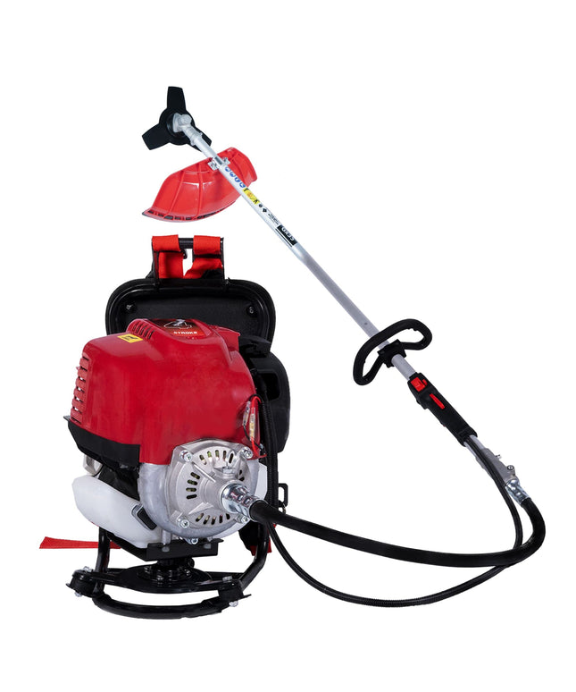 BALWAAN Krishi BX-35B Crop Cutter 35 cc 4 Stroke Backpack Brush Cutter Machine Petrol Operated with Heavy Duty 40 Teeth, 3T and Tap & go Blades and 500ml Engine Oil for Agriculture & Gardening
