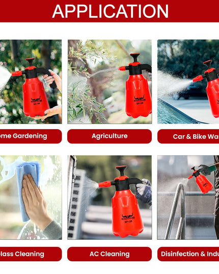 BALWAAN Krishi SP-20 3 in 1 Manual Sprayer with 2 Litre Tank Capacity | Used for Agriculture, Foam Sprayer, Car and bike wash, Pesticides, Gardening, Glass Cleaning & Disinfection | Get 3 Nozzles Free