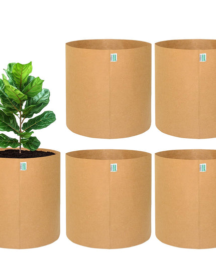 Anandi Green's 400 GSM Eco Friendly Geo Fabric Plant Grow Bag Suitable for Terrace and Flowers Vegetable Gardening 6x6 inch Maroon Color Pack of 10