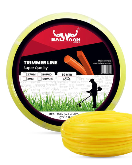 BALWAAN Krishi BX-35 Brush Cutter 35cc Petrol Engine 4 Stroke Side Pack Crop Cutter or Grass Cutter Machine Heavy Duty 80 Teeth, 3 Teeth and Tap & go Blades for Crop, Grass, Garden, Lawn Cutting