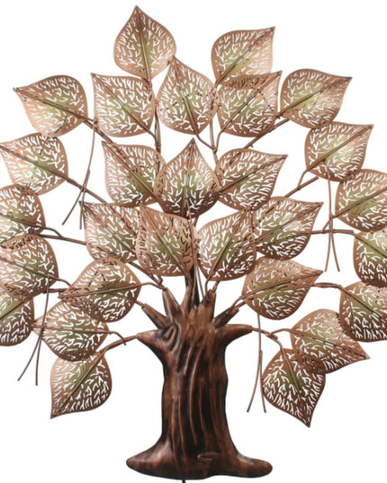 HANSART Special Pan Tree Metal Wall Art with Led For Living Room, Bedroom (30 x 30 Inches)