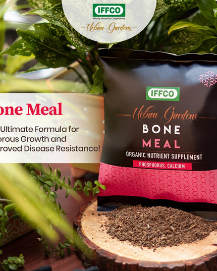 IFFCO Urban Gardens - Bone Meal 900 gm - Organic Phosphorus + Calcium Nutrient for Plants and Home Garden - Slow Release Plant Nutrition Supplement - Promotes Flowering, Fruiting & Root Development